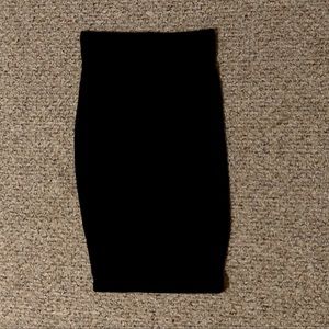 Simple Black Midi Skirt